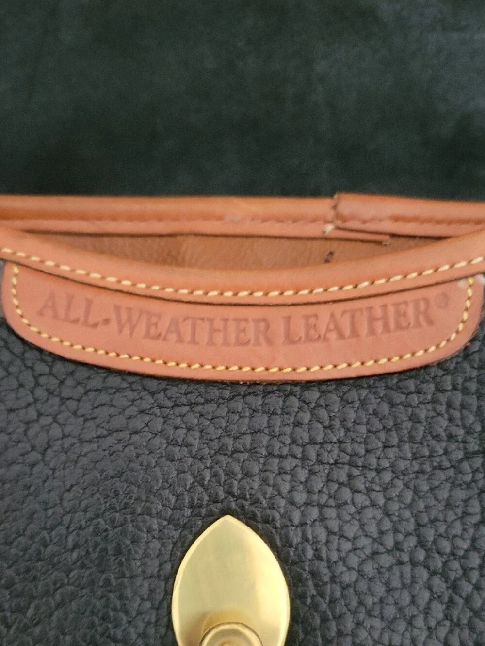 Dooney & Bourke Rare Black Pebbled Leather Calvary Spectator Bag